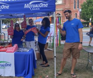 MutualOne Bank's booth at Natick Days