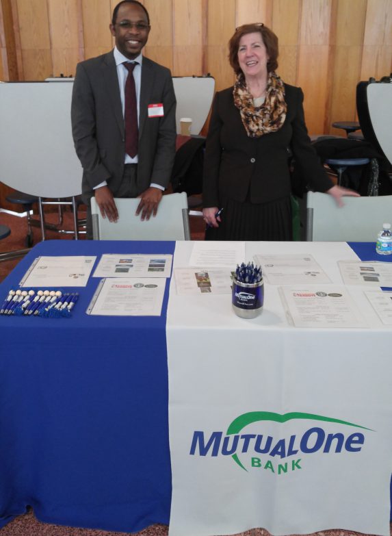 team at MutualOne Bank booth