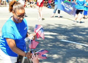 July 4th 2017 handing out flags