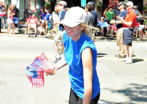 July 4th 2017 handing out more flags