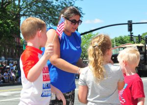 July 4th 2017 MutualOne employees handing out to kids