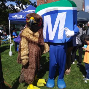 Natick Days Mo with Eagle Mascot