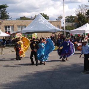 People dancing in the street