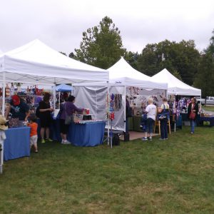 MetroWest Humane Society Craft Fair tents with crafts