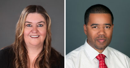Debra Miranda (left) and Damien Booker