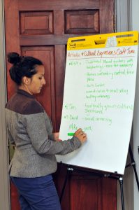 MAPC Planning Meeting woman writing on board