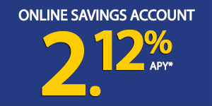 Online Savings Account 2.12% APY*
