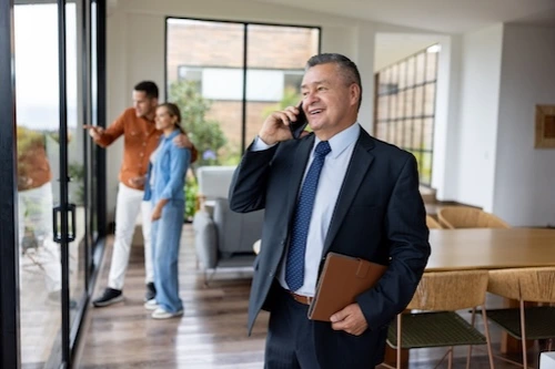 Business man on a cellphone