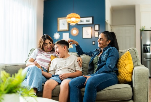 Couple with their son.